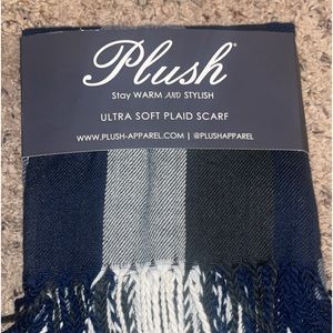 Plush apparel scarf